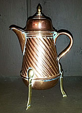 SOLD  Miniature copper coffee or chocolate pot