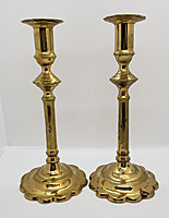 Classic Pair of Queen Anne Candlesticks