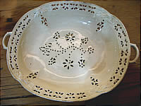 SOLD   Pierced and molded Creamware Fruit Basket