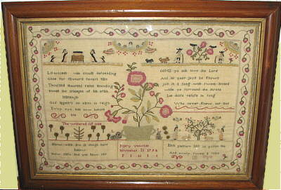 Accessories<br>Accessories Archives<br>SOLD   English Sampler by Mary Vowles 1794