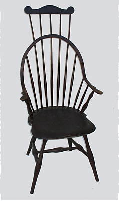 Furniture<br>Furniture Archives<br>SOLD  A Continuous Arm Windsor Comb-back Chair
