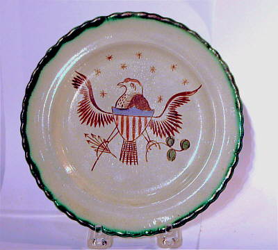 SOLD  Pearlware Eagle Plate