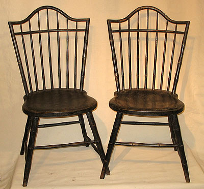 Furniture<br>Furniture Archives<br>SOLD  An Unusual Pair of Windsor Sidechairs