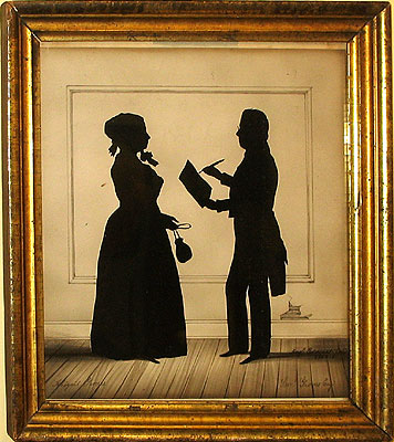 Paintings<br>Archives<br>A Silhouette by August Edouart of Samuel and Abigail Groves