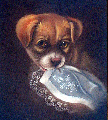 Paintings<br>Archives<br>PASTEL OF A PUPPY