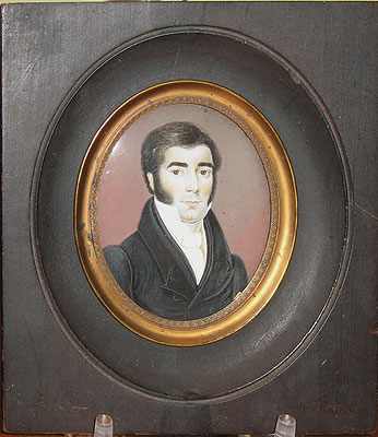 Paintings<br>Archives<br>SOLD  Miniature Portrait of a Handsome Man