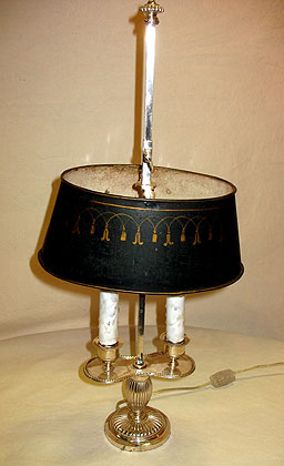Metalware<br>Archives<br>SOLD  A French Bouillotte Lamp