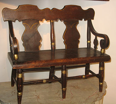 Furniture<br>Furniture Archives<br>SOLD  A Pennsylvania Child's Settee