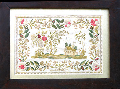 A Silk Needlework on Paper