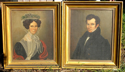 Paintings<br>Archives<br>SOLD   A Pair of American Oil on Canvas Portraits