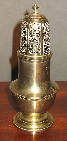 Metalware<br>Archives<br>SOLD  18th century brass caster.