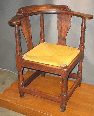 Furniture<br>Furniture Archives<br>SOLD  Spanish Foot Corner Chair