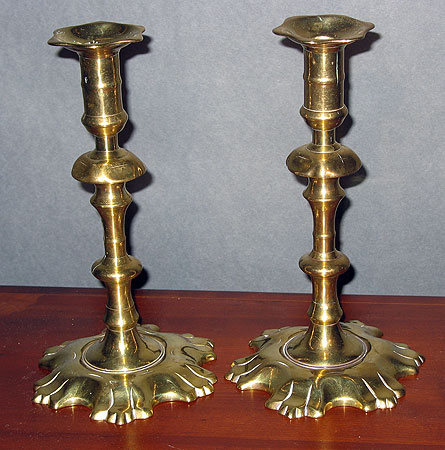 Pair of Queen Anne Candlesticks