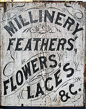 Accessories<br>Archives<br>19th century painted sign.