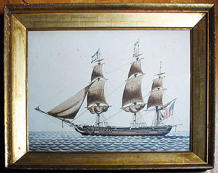 Paintings<br>Archives<br>SOLD  Watercolor of a Ship