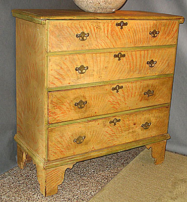 SOLD  A New England Painted Blanket Chest