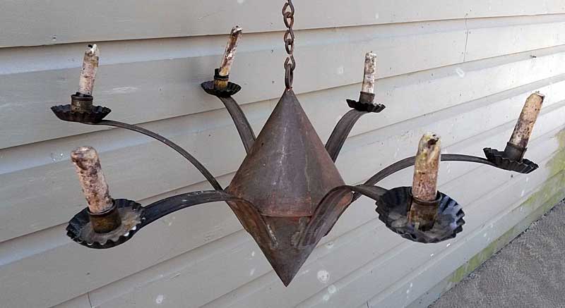 Metalware<br>Archives<br>Scarce Sheet Iron American Chandelier