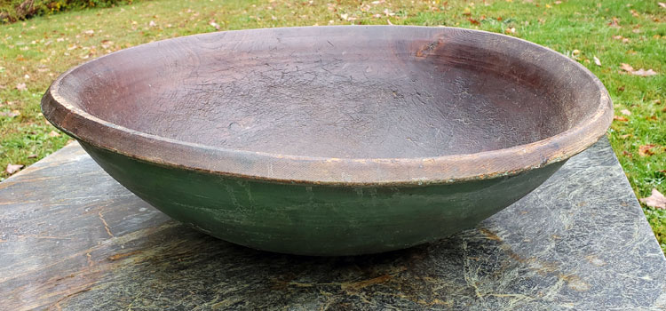 Huge turned wooden bowl