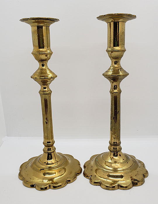Just In<br>Classic Pair of Queen Anne Candlesticks