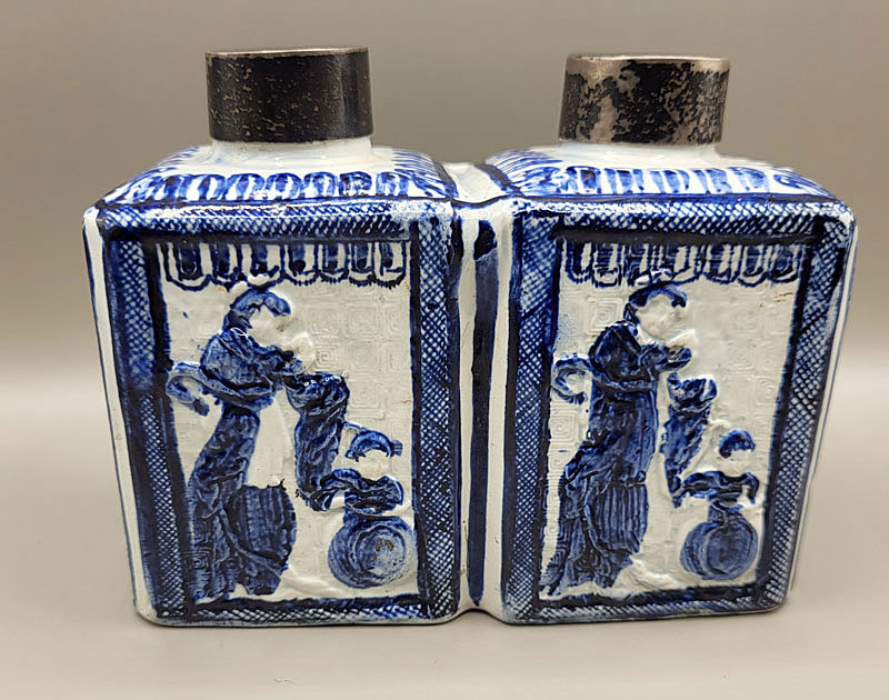 Just In<br>Rare Pearlware Double Tea Canister