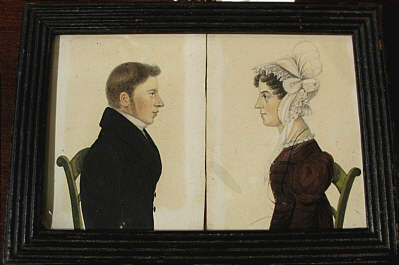 Paintings<br>Archives<br>Pair of American Watercolor Portraits