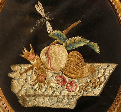 Accessories<br>Accessories Archives<br>SOLD   A Fine Silk on Silk Needlework Still Life