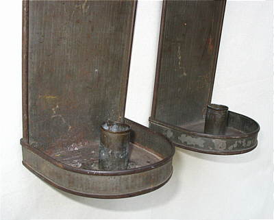 Metalware<br>Archives<br>Pair of Early American Tin Sconces
