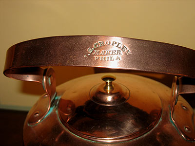 Metalware<br>Archives<br>SOLD   A Signed Philadelphia Copper Kettle