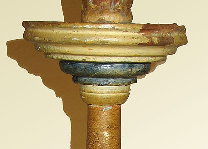 SOLD A Pair of 18th Century Wooden Candlesticks