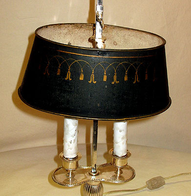 SOLD  A French Bouillotte Lamp