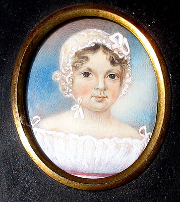 Paintings<br>Archives<br>SOLD Miniature Portrait of a Child