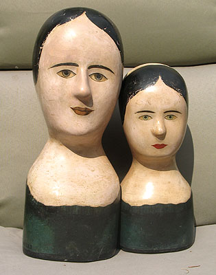 SOLD  Two Milliner's Heads