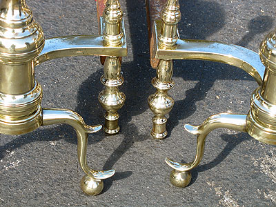 SOLD  Handsome Pair of Andirons