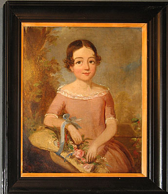 Paintings<br>Archives<br>SOLD  English Girl with Basket of Flowers