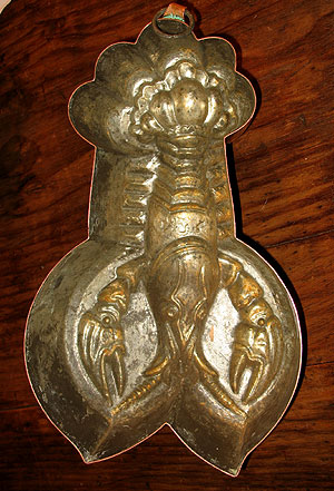 SOLD  Detailed Copper Lobster Mold