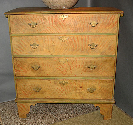SOLD  A New England Painted Blanket Chest