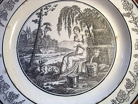 Ceramics<br>Ceramics Archives<br>French Creamware transfer plate