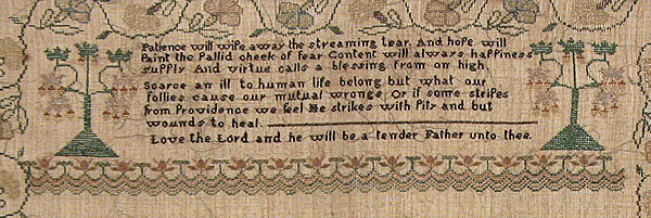 Accessories<br>Archives<br>SOLD  A Needlework Sampler by Catherine Williams, Age 11
