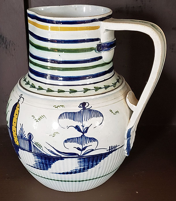 Polychrome pearlware jug