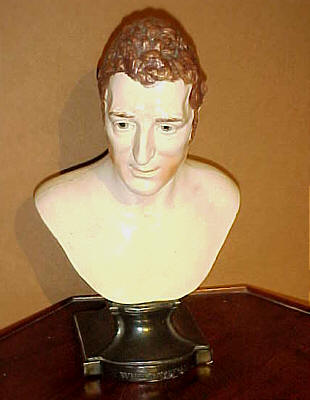 SOLD  Pearlware Portrait Bust of Wellington