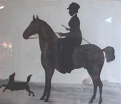 Accessories<br>Accessories Archives<br>SOLD   Silhouette of Woman, horse and dog