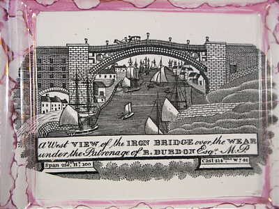 SOLD   Sunderland Plaque with a view of the Iron Bridge