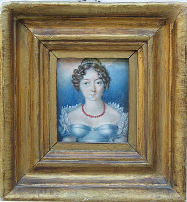 Paintings<br>Archives<br>Miniature Portrait of a Young Woman on Ivory