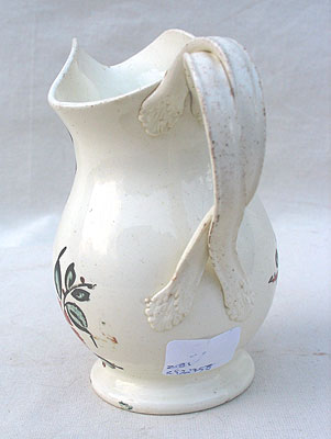 SOLD  A Beautifully Decorated Creamware Creamer