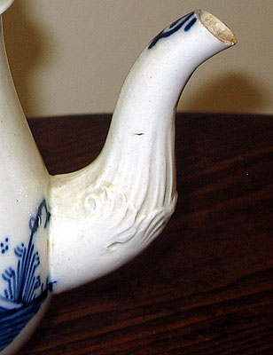 A diminutive Pearlware Blue and White coffeepot