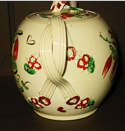 Globular Creamware Teapot