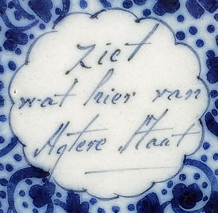 Amusing Dutch Delft 18th century Plate