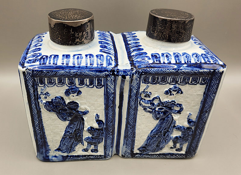 Just In<br>Rare Pearlware Double Tea Canister