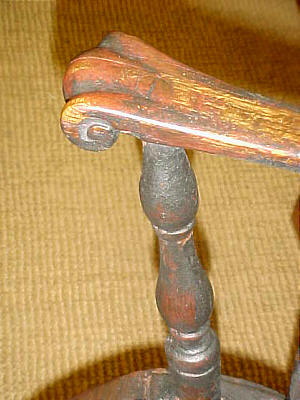 SOLD  Knuckle Arm Windsor Fanback Chair