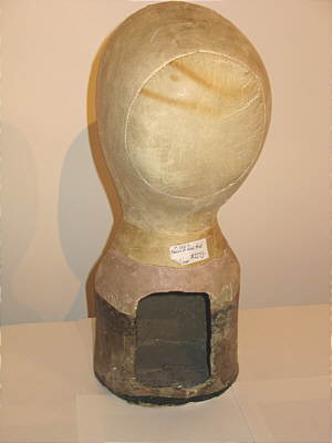 Accessories<br>Accessories Archives<br>SOLD   A French Papier Mache Milliner's Head or Wig Stand